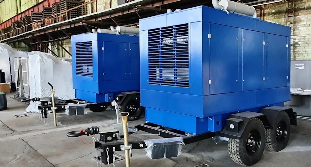 Передвижная электростанция на прицепе под капотом Передвижная электростанция мощность 30 кВт на прицепе под капотом